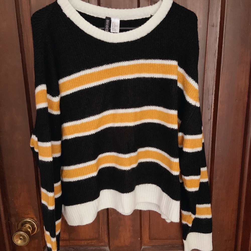 Black and Yellow Striped Sweater